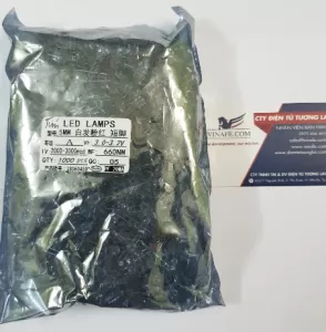 Bịch Led sáng tím  3-3.2V (1000 con) 5mm